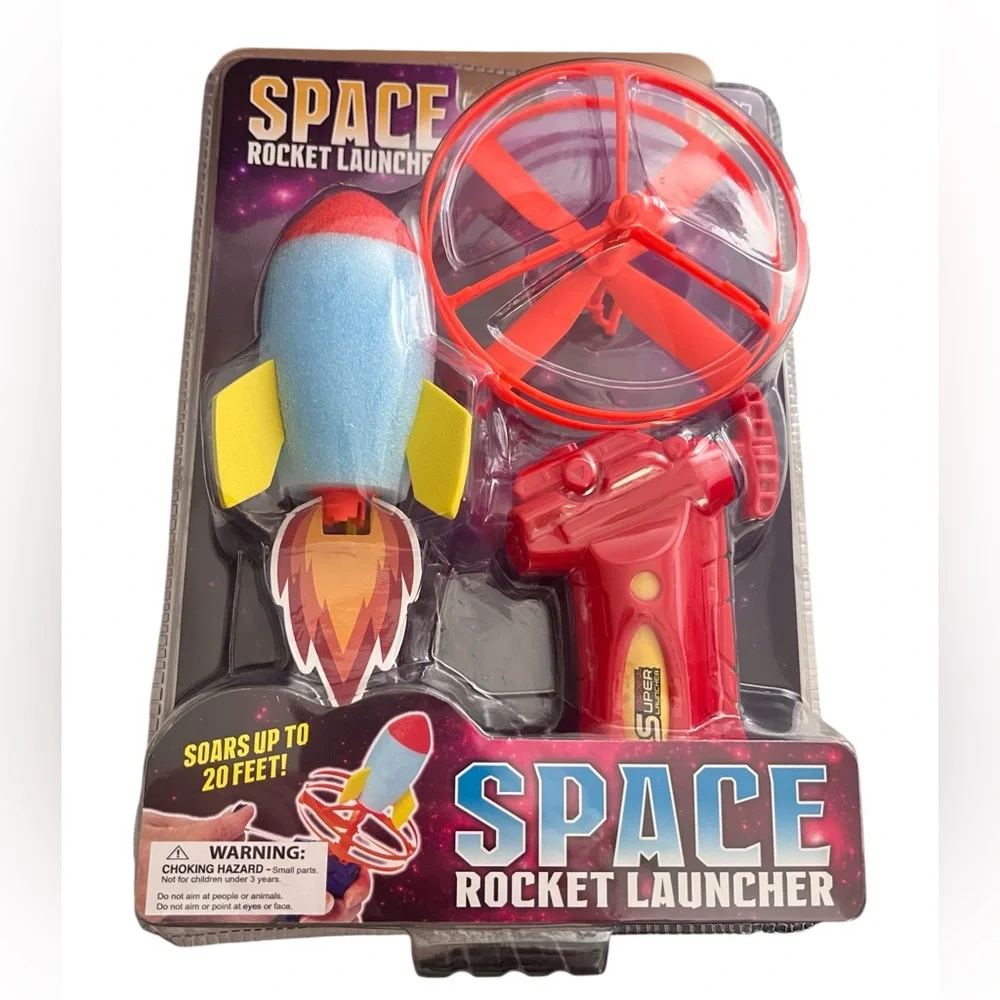 Space Rocket Launcher Toy Set - Red